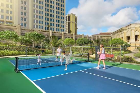 The pickleball court at Holiday Inn Resort Ho Tram Beach, south-east of Saigon