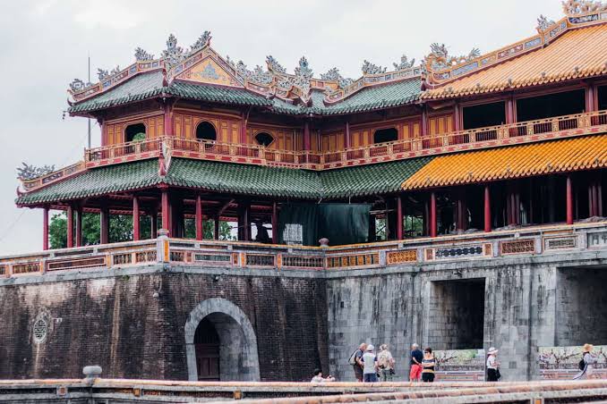 Ngo Mon, the main gate of the Imperial City in Hue, Vietnam