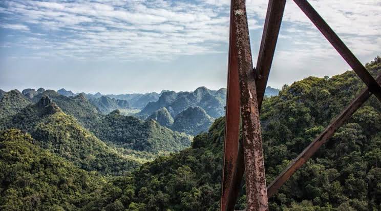A viewpoint over Lan Ha Bay near Cat Ba Island