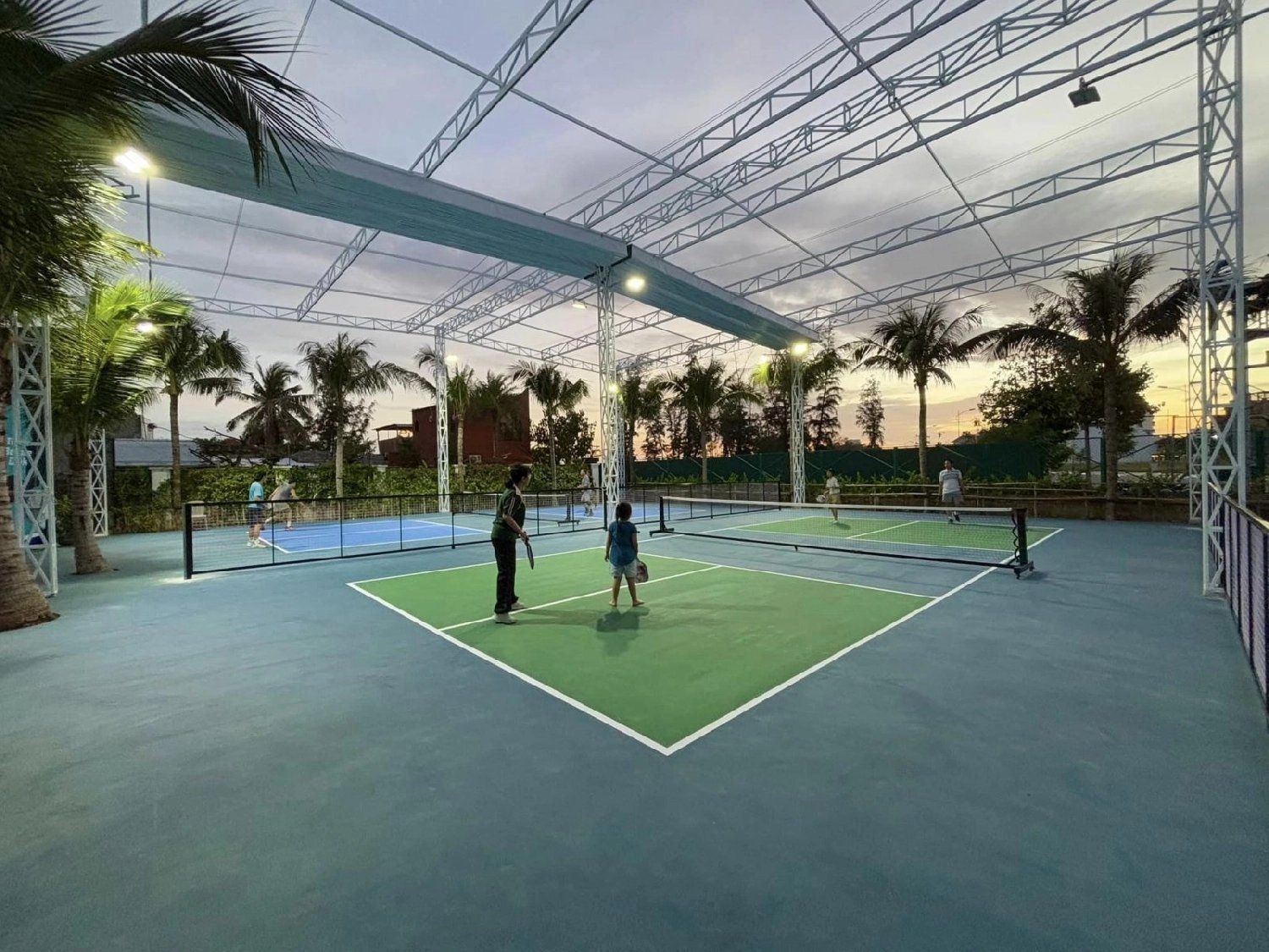 A pickleball and coffee club near the beach in Phan Thiet, south-central Vietnam