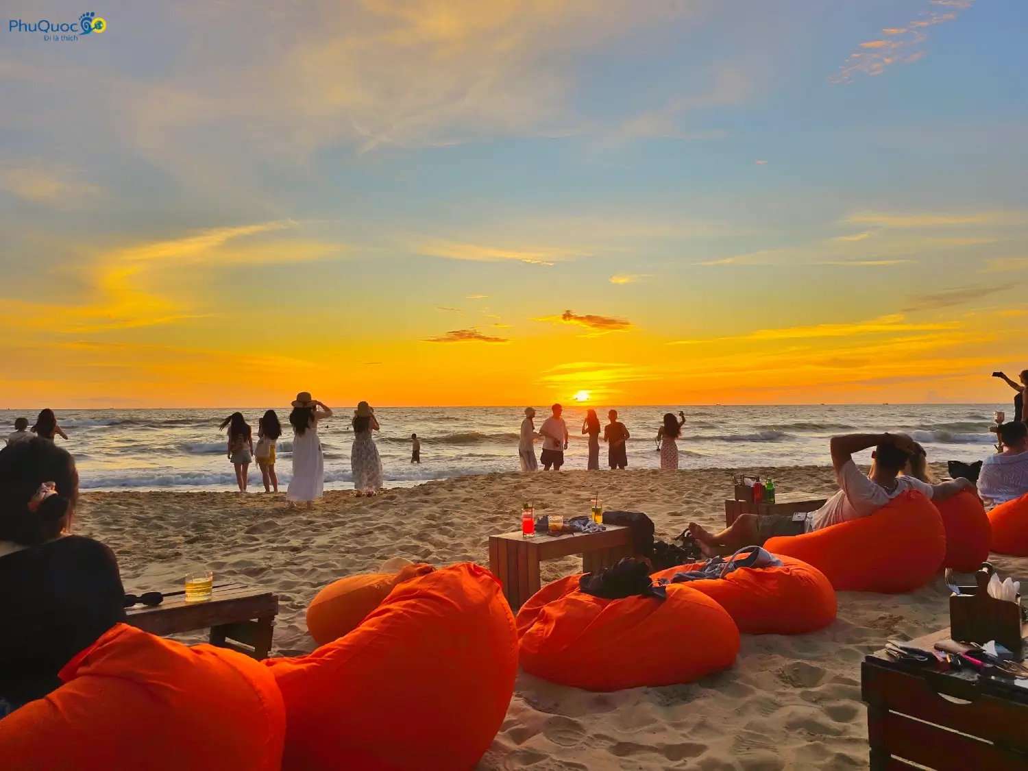 Sunset over Long Beach on the west coast of Phu Quoc island