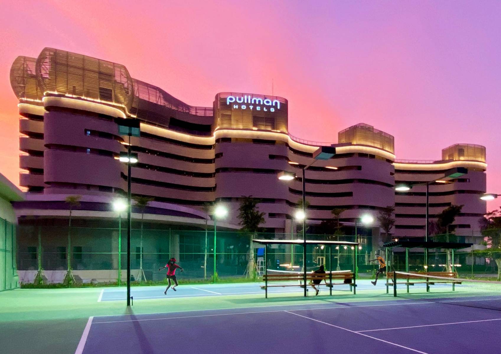 Outdoor pickleball court at Pullman Phu Quoc Beach Resort on Long Beach, Phu Quoc island