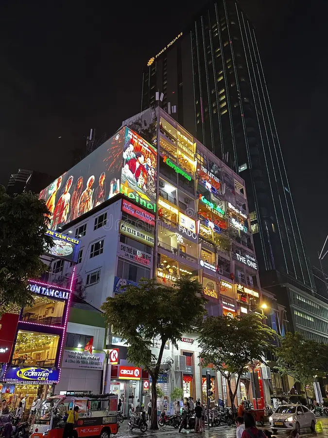 The old apartment building at 42 Nguyen Hue in Ho Chi Minh City, filled with cafés and shops
