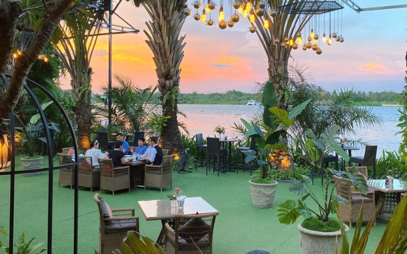 Leafy riverside streets and cafés in Thao Dien, Ho Chi Minh City