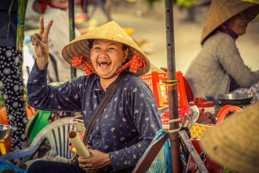 A friendly, welcoming smile from a local in Vietnam
