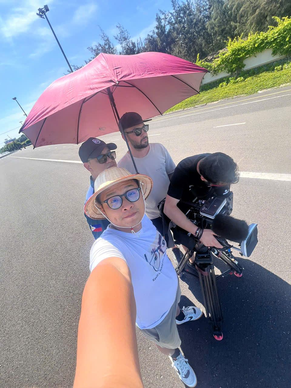 Motorbike sidecar ride along a Vietnamese countryside road
