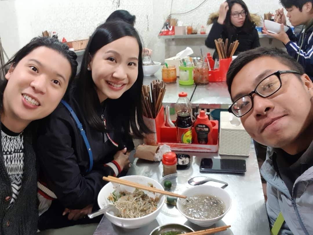 Breakfast with guests at a local pho spot