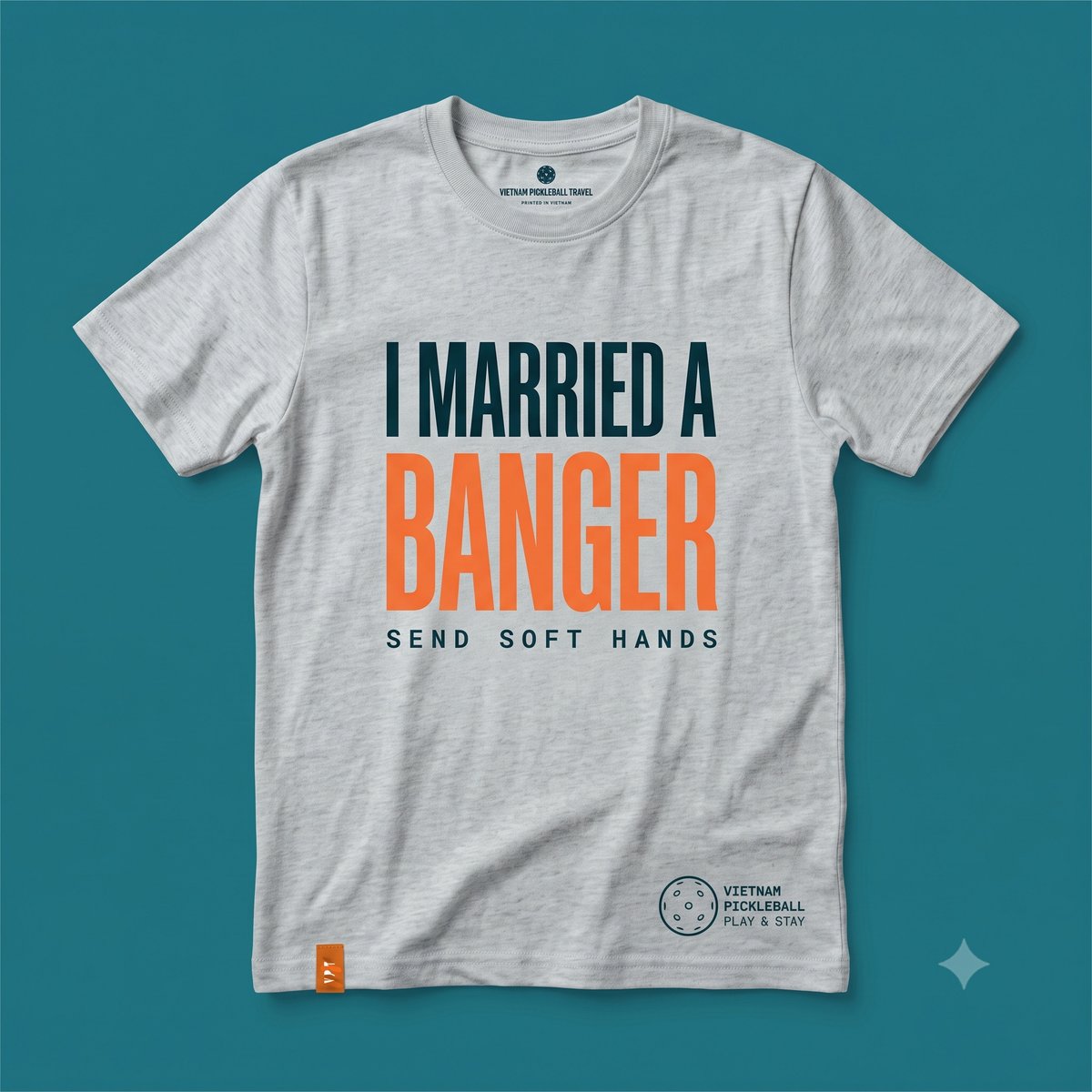 I Married a Banger funny pickleball couple t-shirt
