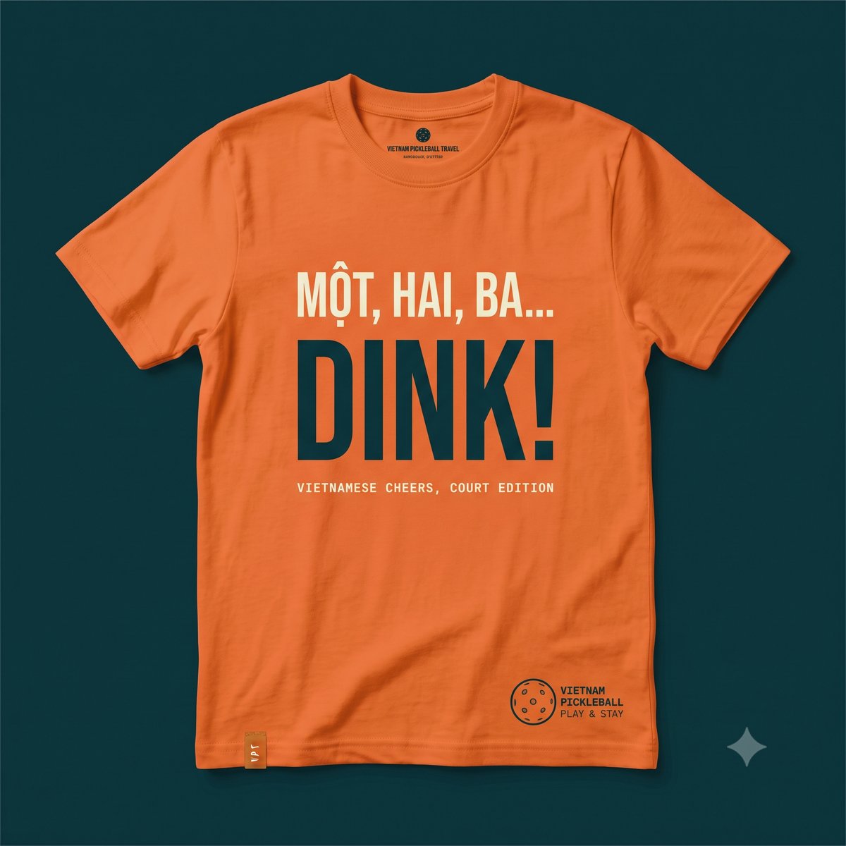 Mot Hai Ba Dink funny Vietnamese pickleball t-shirt
