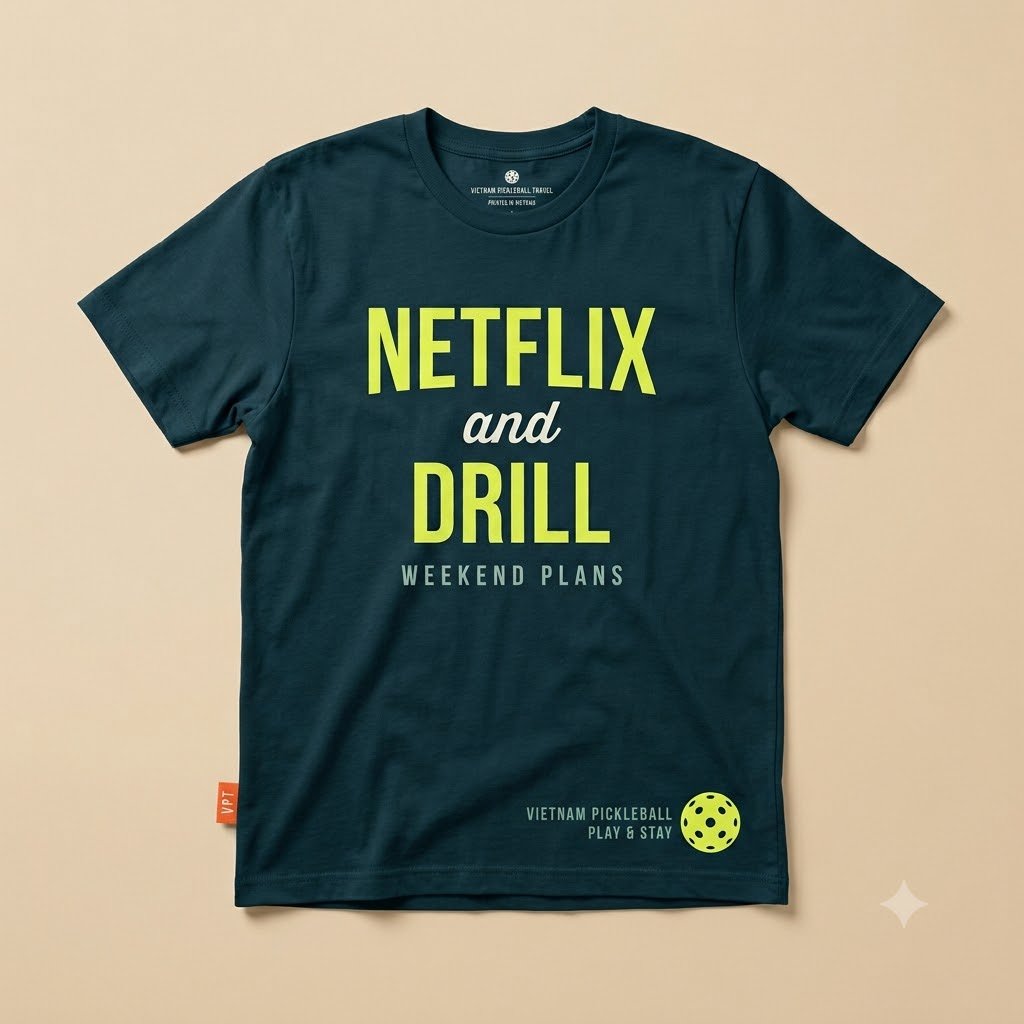 Netflix and Drill pickleball t-shirt