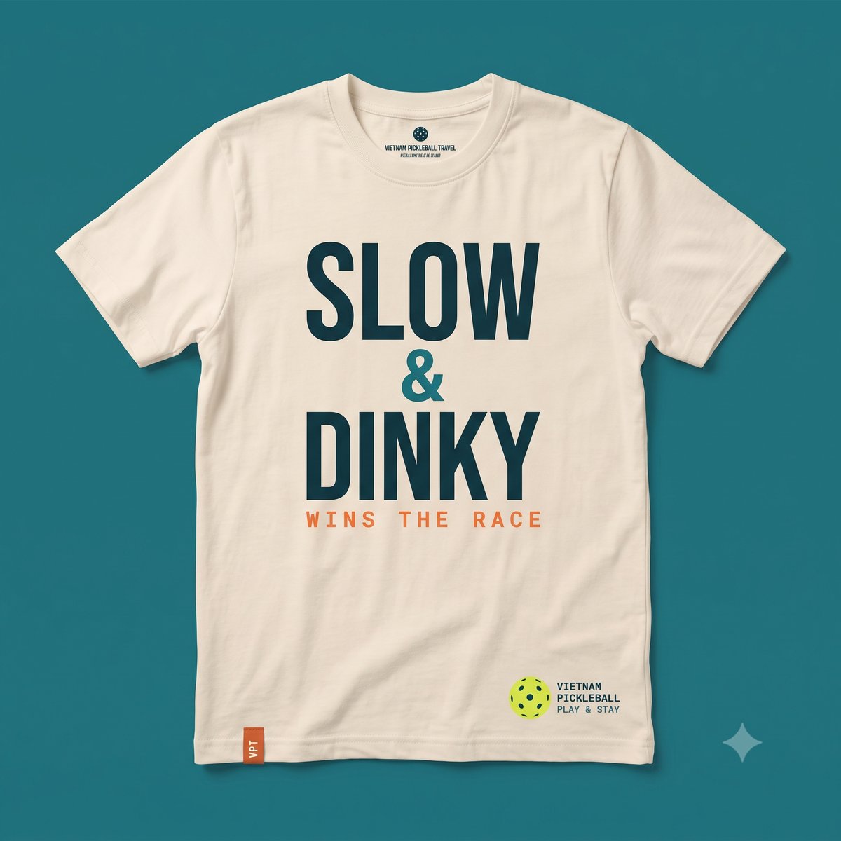 Slow and Dinky Wins the Race pickleball t-shirt