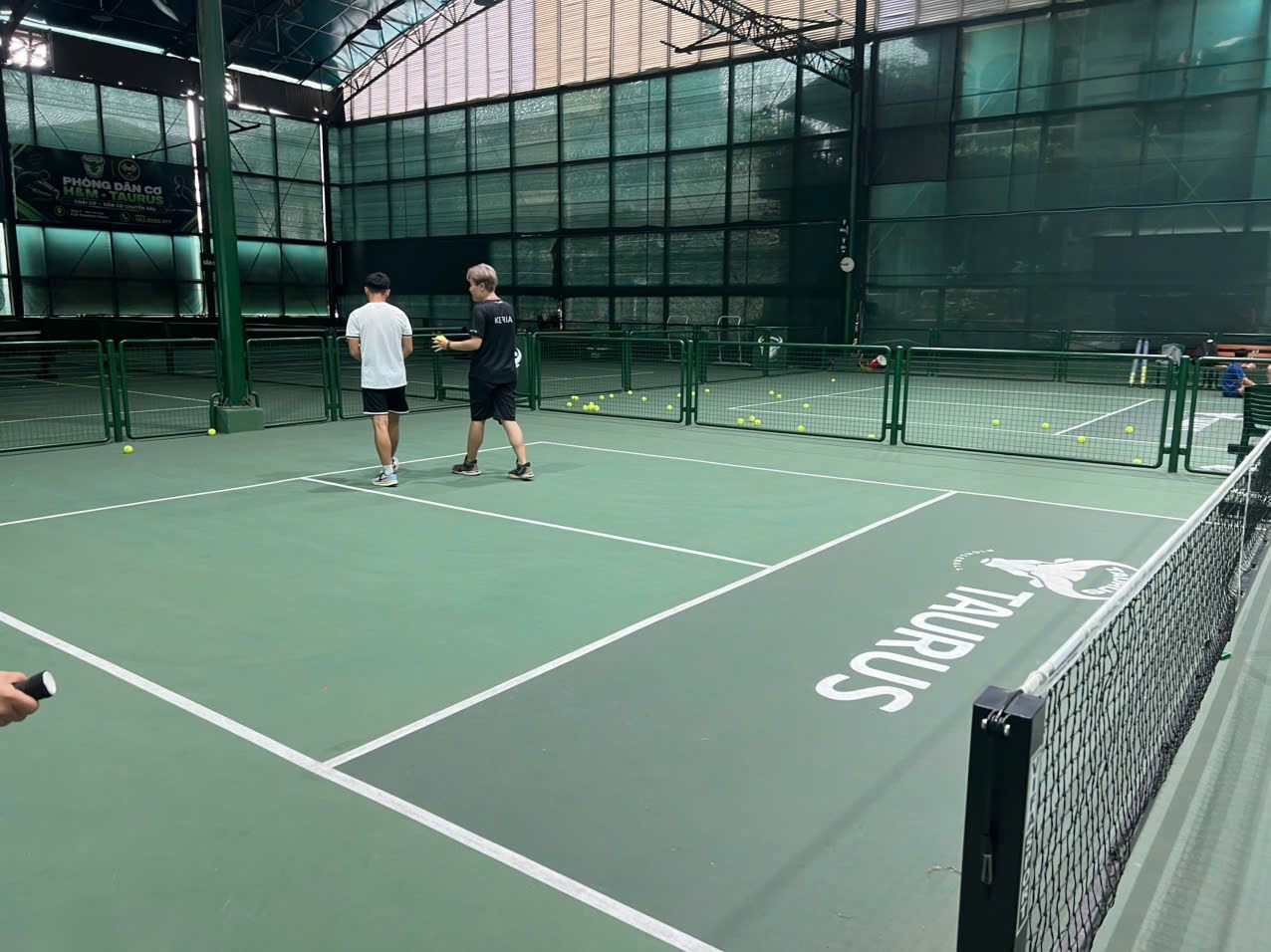 Guide training day on the indoor courts at Taurus, Hanoi
