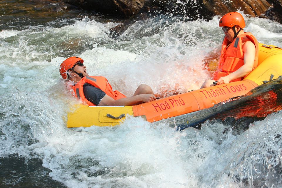Water slides at Hoa Phu Thanh waterfall park, Da Nang