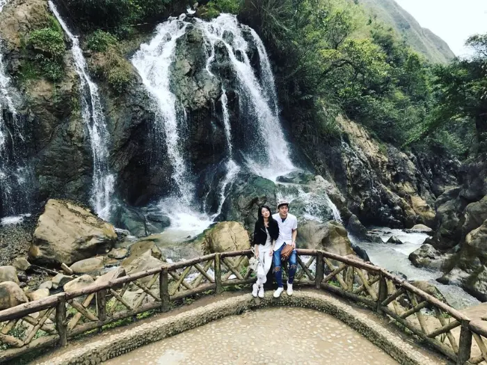Waterfall walk through Cat Cat Village