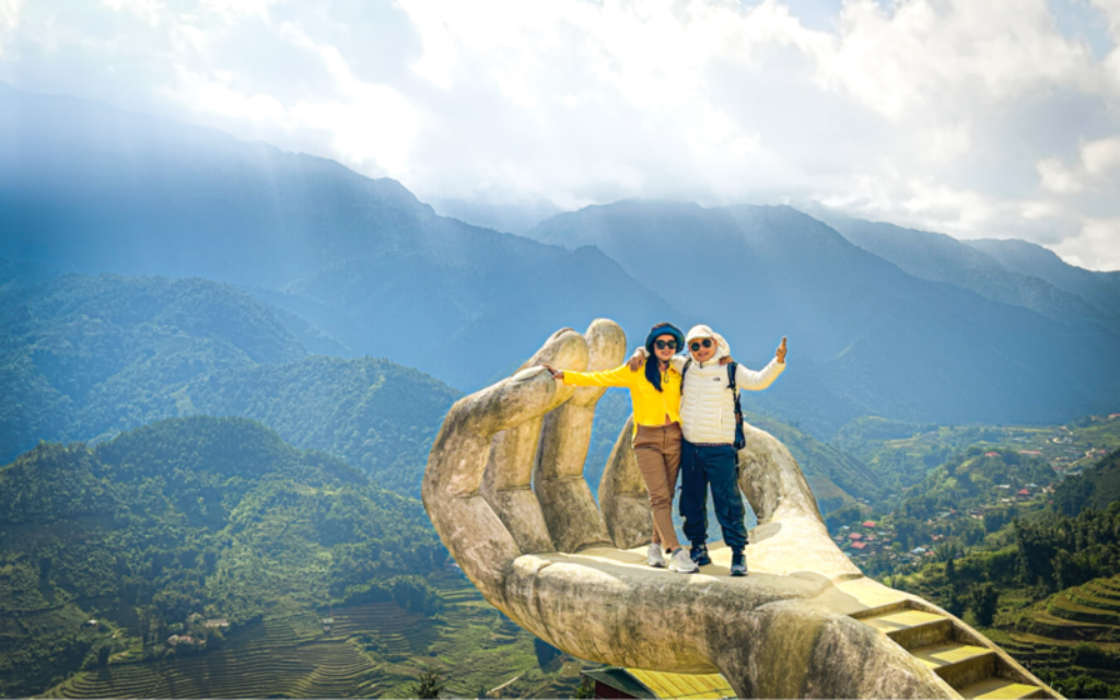 A popular photo spot overlooking Sapa's terraces