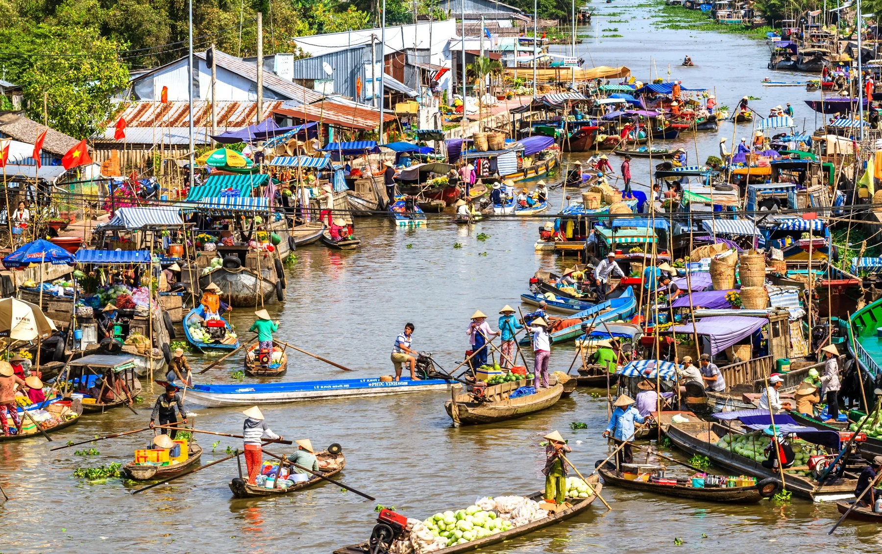 Everyday life along a Mekong Delta canal