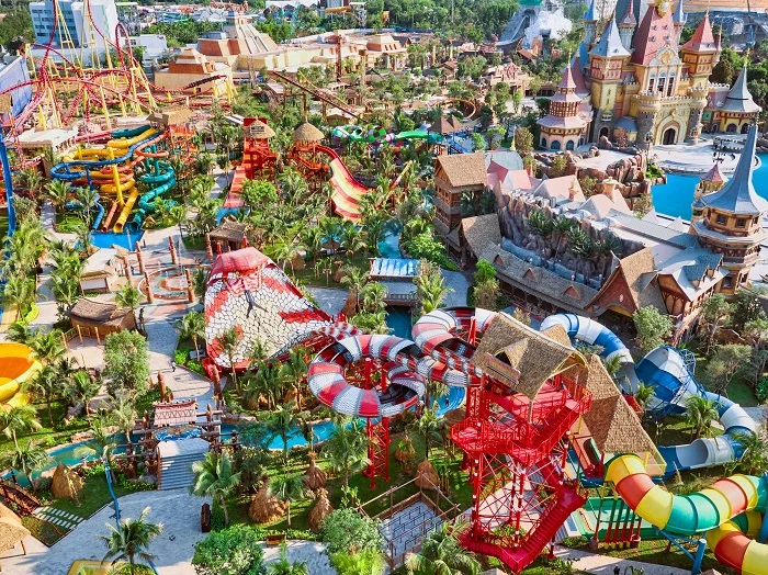 Rides and views at a Phu Quoc theme park
