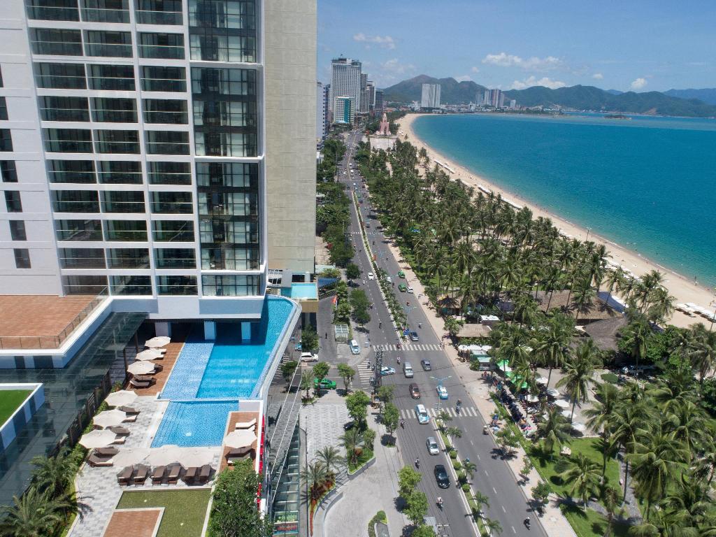 Nha Trang beachfront and islands offshore