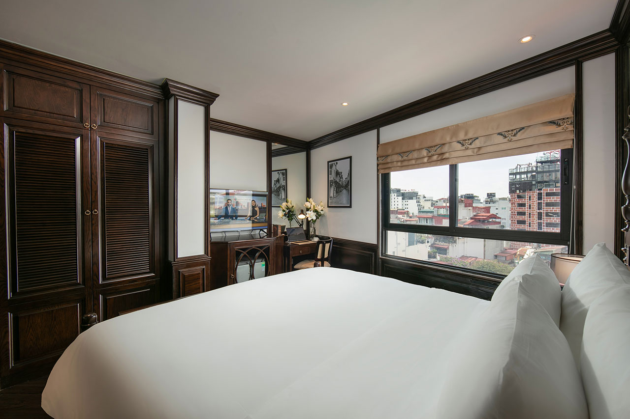A double room set up for a couple, an example of a room upgrade